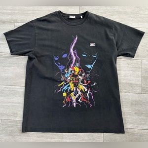 KITH X-Men Clash Marvel khm031346-001 Vintage Tee Black T-Shirt Size L Large NEW